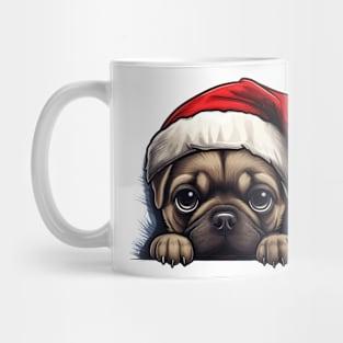 Christmas Peeking Puppy Mug